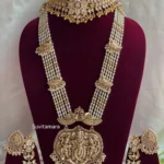 Pearl Radha Krishna White Kundan Semi Bridal Set