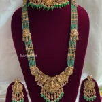 Lakshmi Mango Mint Green Beads Semi Bridal Set