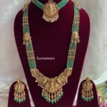 Peacock Lakshmi Mint Green Beads Semi Bridal Set