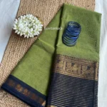 Green Blue Kanchi Cotton Saree