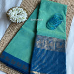 Sea Green Blue Kanchi Cotton Saree