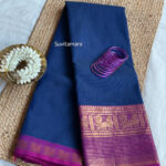 Blue Kanchi Cotton Saree