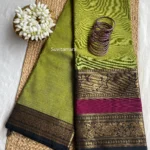 Green Black Kanchi Cotton Saree