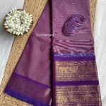 Violet Mauve Kanchi Cotton Saree