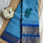 Sky Blue Kanchi Cotton Saree