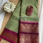 Olive Green Kanchi Cotton Saree