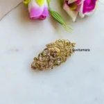 Floral White AD Stone Saree Pin