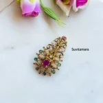 Ruby AD Stone Saree Pin