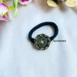 Green Chakra Kundan Hair Band