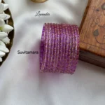 Lavender Premium Rain Drop Glass Bangles