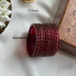 Maroon Premium Rain Drop Glass Bangles