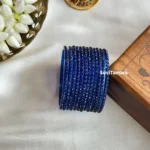 Royal Blue Crystal Stone Premium Glass Bangles