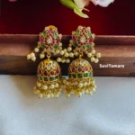 Multicolour Lotus Jhumkas