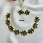 Green Kemp Lotus Beads Necklace