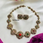 Navaratna Victorian Diamond Necklace