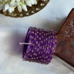 Purple Heart Glass Bangles