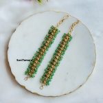 Peacock Green Beads Ear Maati