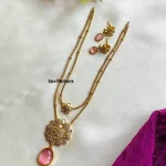 Pink Floral layer Pendant Chain