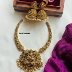 Lakshmi Antique 3D Hasli Necklaces