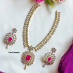 Ruby White CZ Diamond Necklace