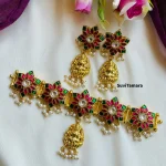 Floral Jadau Kundan Lakshmi Choker - Readytoship