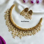 Floral Pearl Hasli Necklace