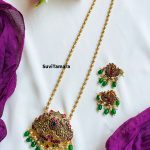 Mint Green Peacock Jadau Kundan Balls Haram