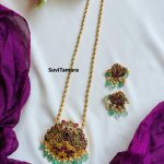 Sea Green Peacock Jadau Kundan Balls Haram