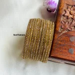 Golden Stone Glass Bangles