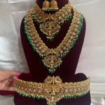 Emerald Beads Mango Peacock Bridal Set