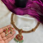 Ruby Lakshmi Peacock Beaded Necklace