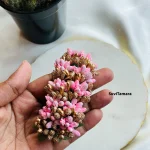 Artificial Golden Pink Pollen Hair Clip