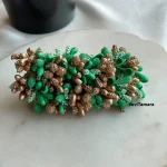 Artificial Golden Sea Green Pollen Hair Clip