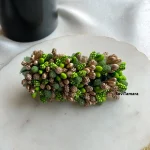 Artificial Golden Light Green Pollen Hair Clip