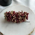 Artificial Golden Maroon Pollen Hair Clip