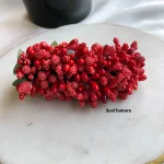 Artificial Red Pollen Hair Clip