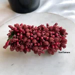 Artificial Maroon Pollen Hair Clip