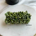 Artificial Dark Green Pollen Hair Clip