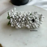 Artificial White Pollen Hair Clip