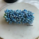 Artificial Light Blue Pollen Hair Clip