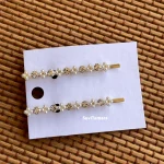 Pearl CZ Stone Hair Clip Design 1