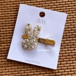 Rabbit Cubic Zirconia Hair Clip