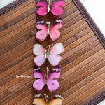 3D Looks Colorful Organza Butterfly clips