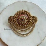 Antique Pearl Layer Kemp Hair Clip