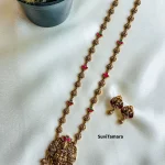 Golden Beads Jadau Kundan Lakshmi Haram