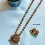 Antique Gold Jadau Kundan Lakshmi Haram