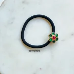 Premium Jadau Kundan Green Hair Band